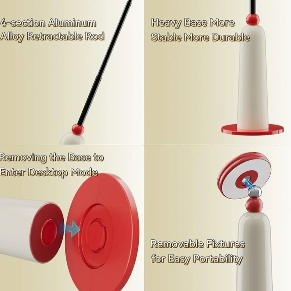 Floor Lamp for Living Room 360° Magnetic Bright Lights Cordless Standing